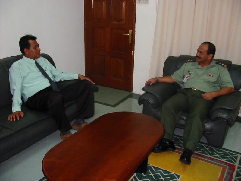 Visit to Lt Col Azmi, 9 Brigade HQ, Sibu